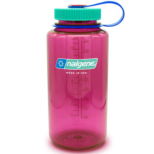 Nalgene 32oz Wide Mouth Sustain Water Bottle, Electric Magenta