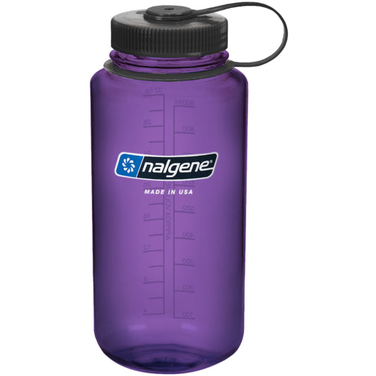 Nalgene 32oz Wide Mouth Sustain Water Bottle, Purple w/ Black Cap