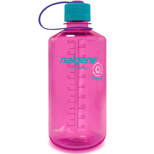 Nalgene 32oz Narrow Mouth Sustain Bottle, Electric Magenta