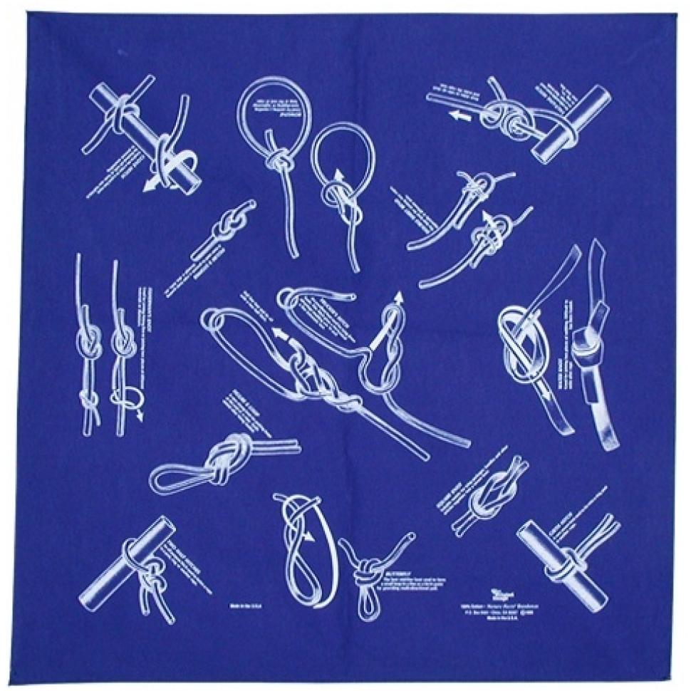 Knots 22" x 22" Info Bandana