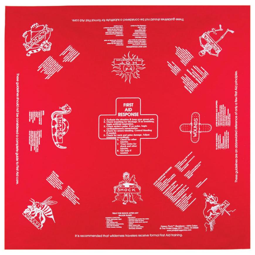 First Aid 22" x 22" Survival Bandana