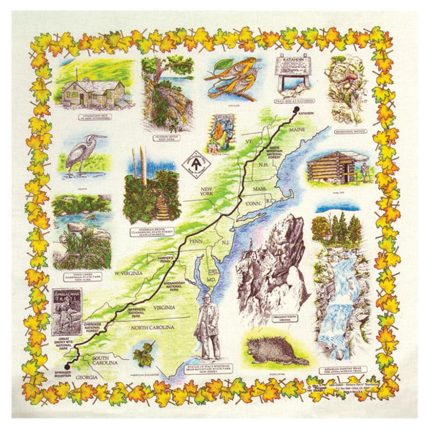 Appalachian Trail 22" x 22" Bandana