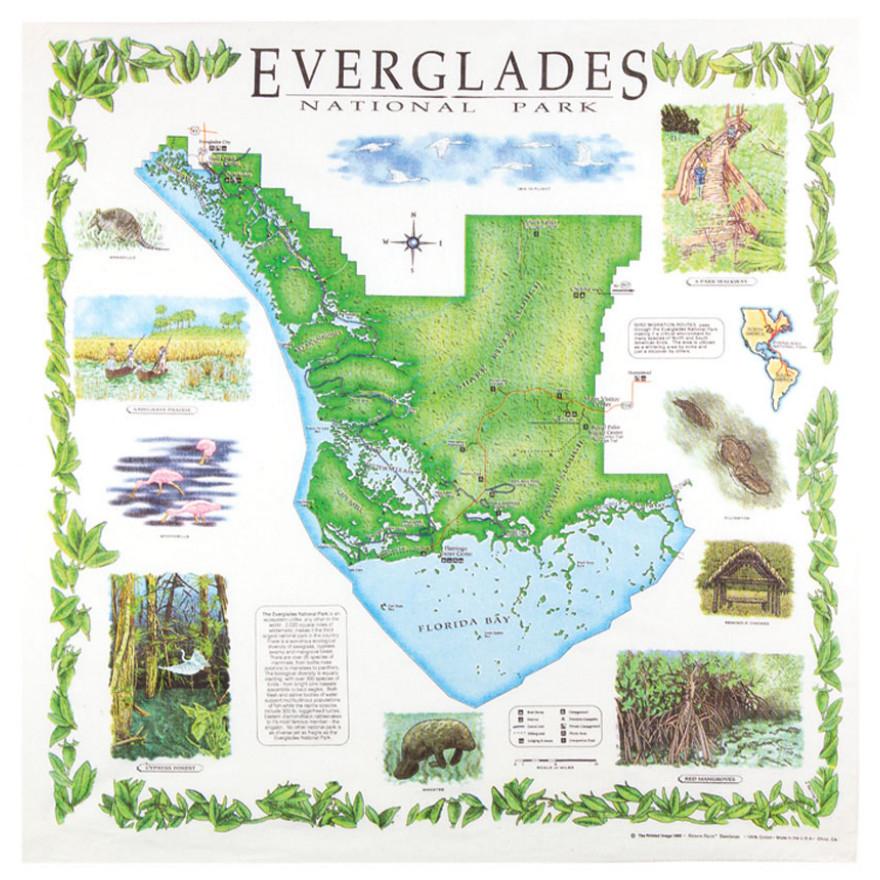 Everglades National Park 22" x 22" Info Bandana