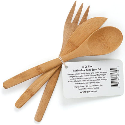 To-Go Ware Bamboo Fork, Knife, & Spoon Set