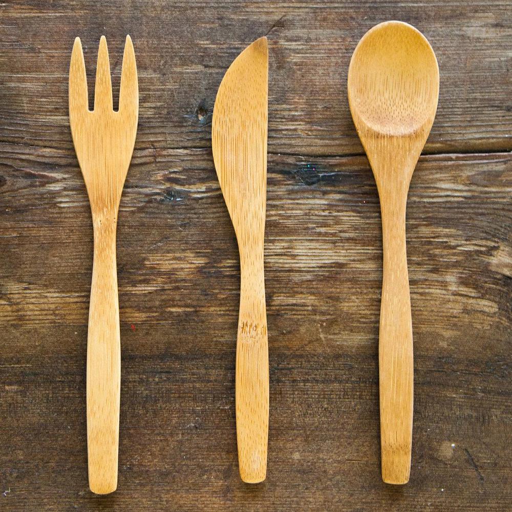 To-Go Ware Bamboo Fork, Knife, & Spoon Set